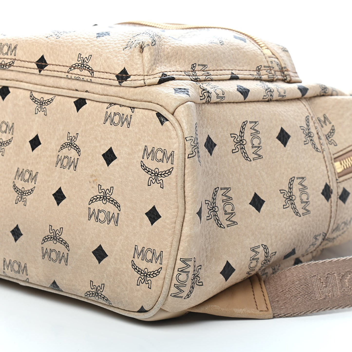Visetos Medium Studded Stark Backpack Beige