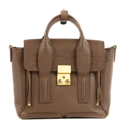 3.1 Phillip Lim 3.1 Textured Calfskin Mini Pashli Satchel Taupe 1 of 12