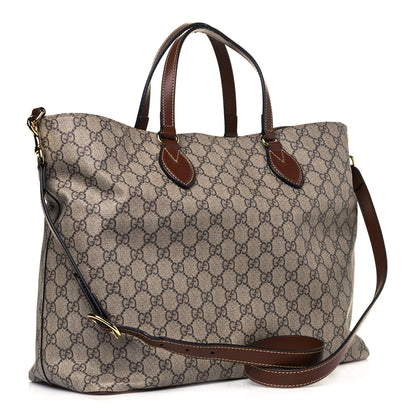 Gucci Soft GG Supreme Monogram Medium Crossbody Tote Beige Cuir 3 of 10