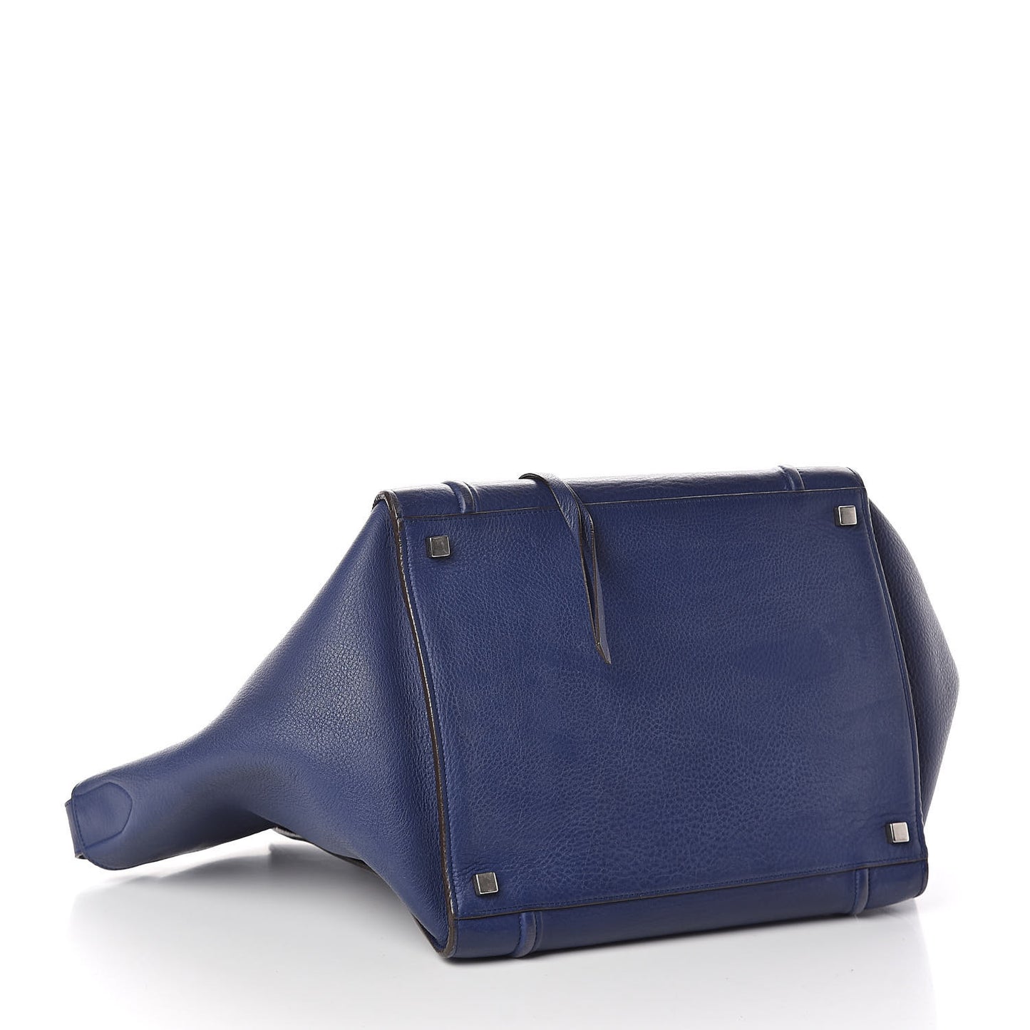 Drummed Calfskin Medium Phantom Luggage Indigo
