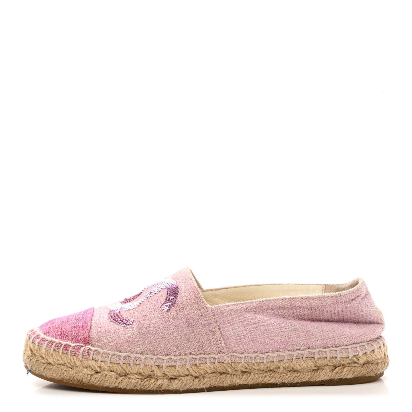 Toile Sequin CC Espadrilles 37 Pink Dark Pink