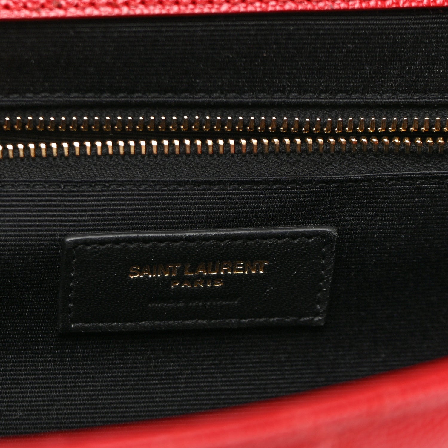 Saint Laurent Grain De Poudre Mixed Matelasse Large Triquilt Monogram Satchel New Red 7 of 11