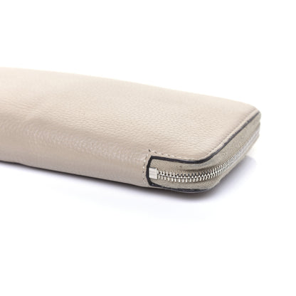 Celine Drummed Calfskin Zip Around Organizer Wallet Dune 7 of 20