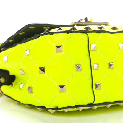 Valentino Garavani Calfskin Micro Rockstud Spike Shoulder Bag Lime 8 of 9