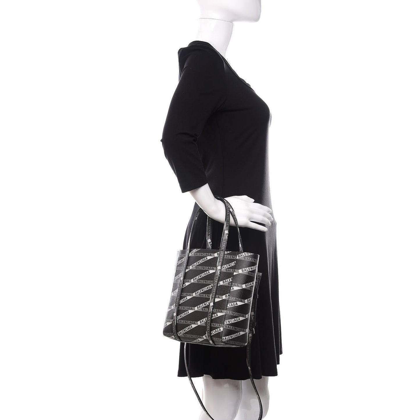Coated Canvas Losange Monogram XXS Tote Black Grey