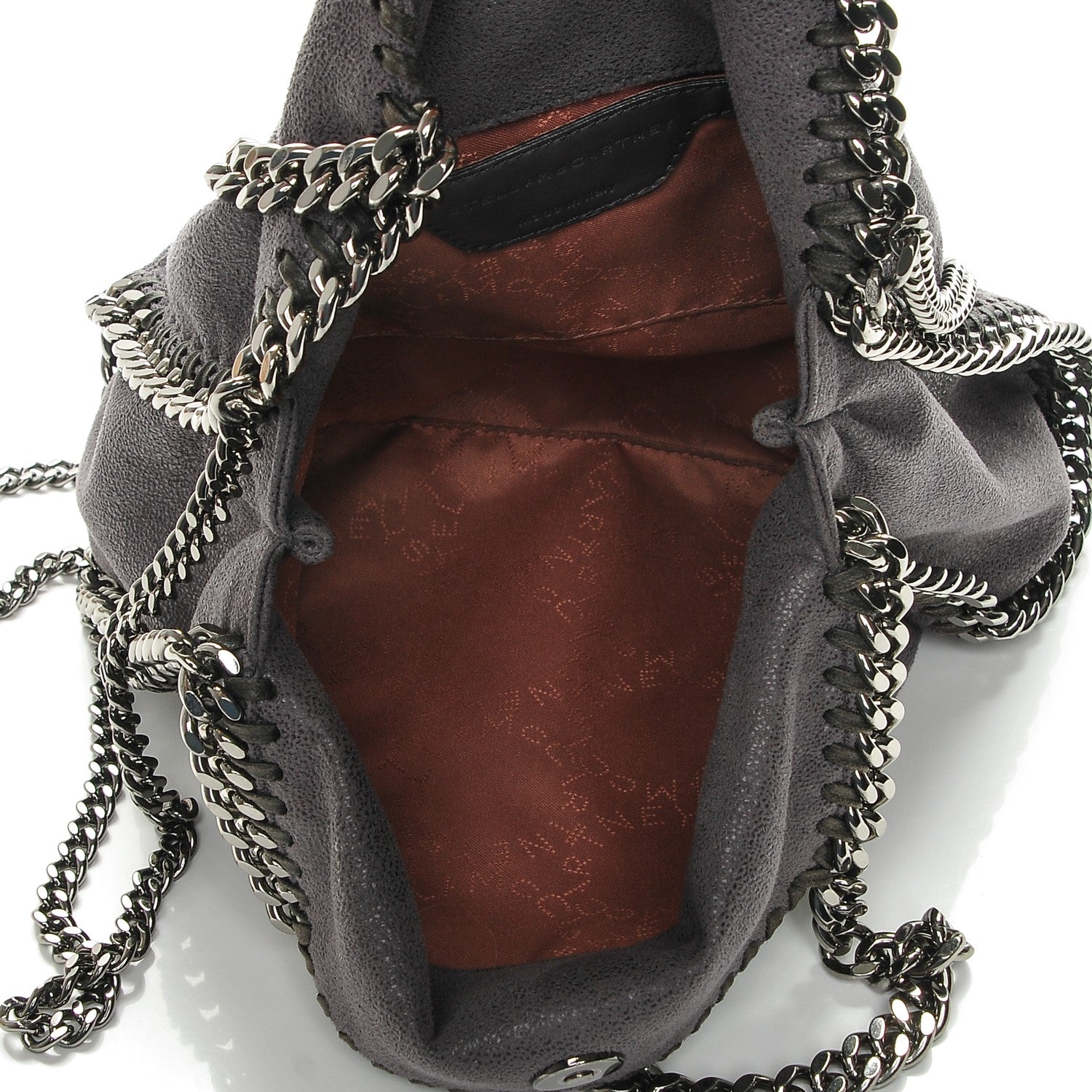 Stella McCartney Shaggy Deer Studded Mini Star Falabella Tote Grey 5 of 6