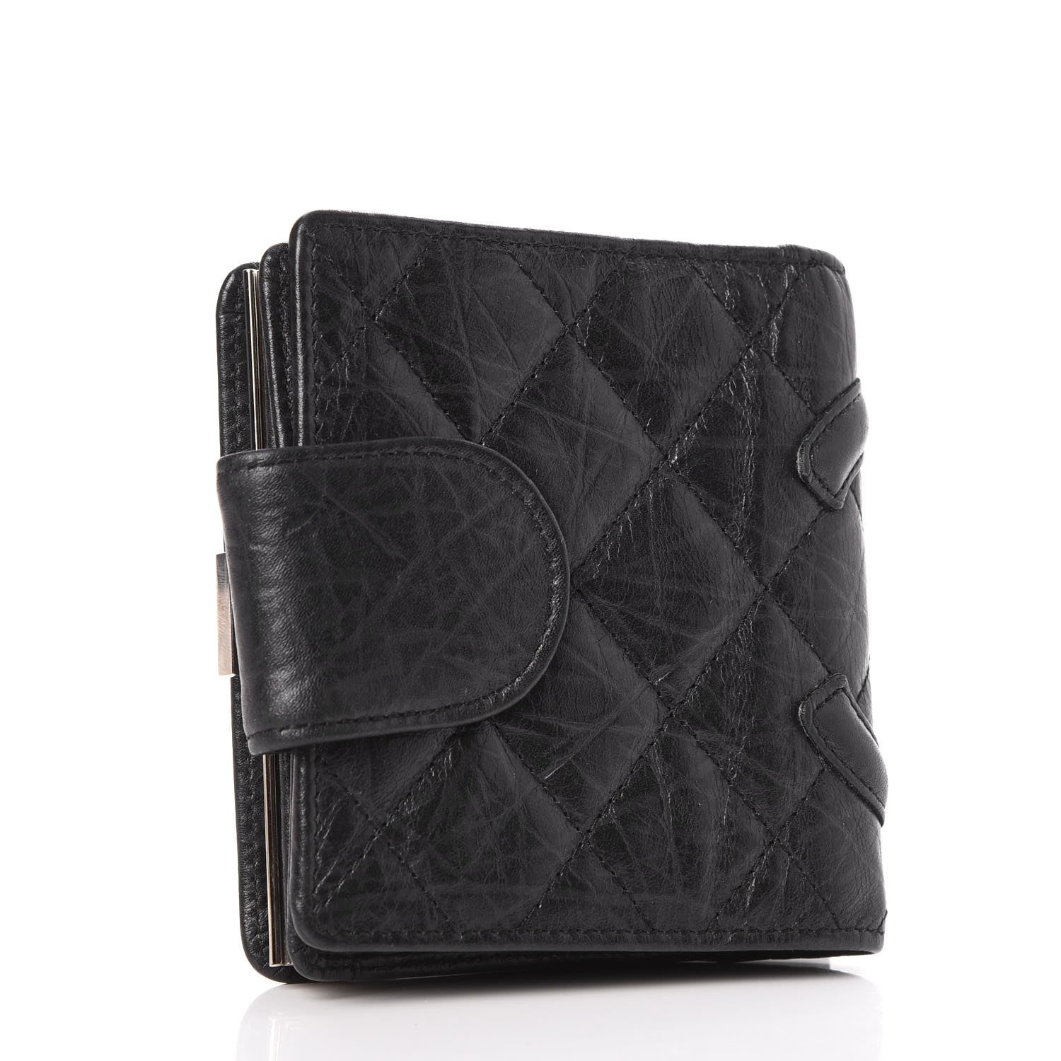 Chanel Calfskin Quilted Cambon Bi-Fold Wallet Black 3 of 9