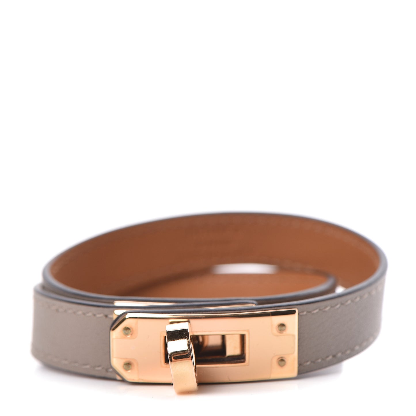 Box Kelly Double Tour Bracelet T3 Gris Tourterelle
