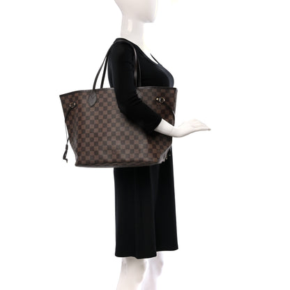 Louis Vuitton Damier Ebene Neo Neverfull MM Rose Ballerine 2 of 11