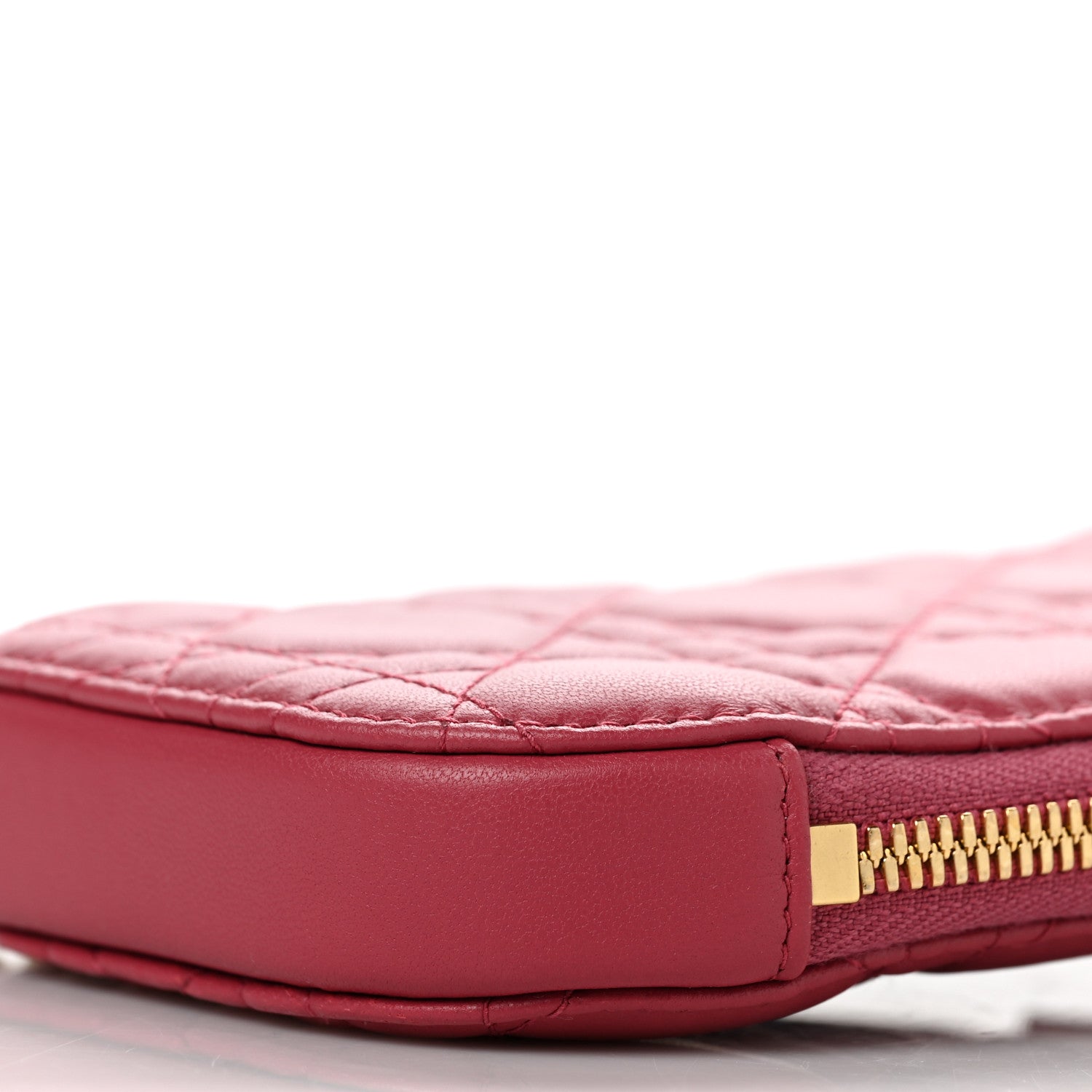 Christian Dior Lambskin Cannage Lady Dior Phone Holder Red 7 of 8