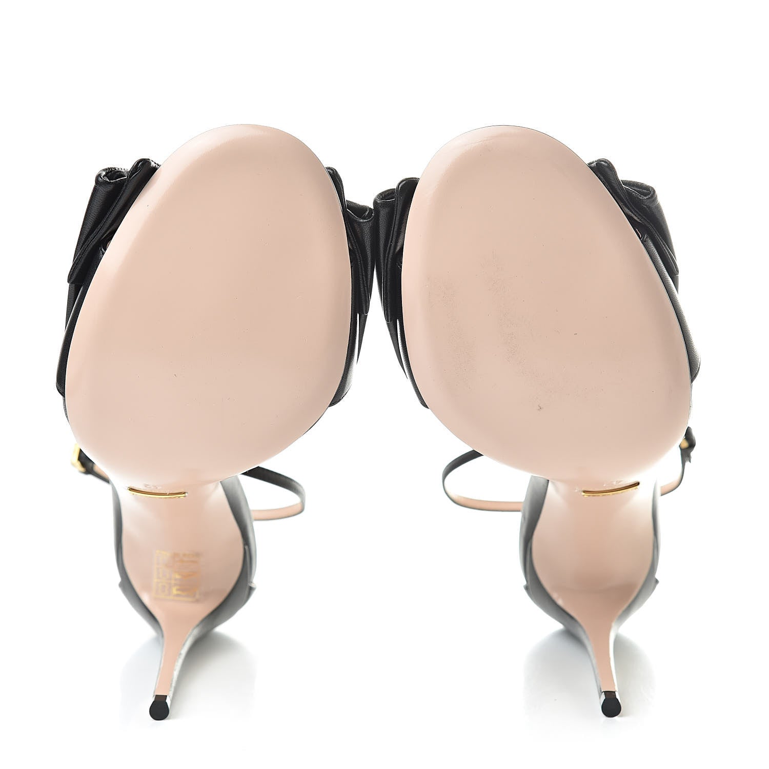 Gucci Nappa Ilse Pleated Bow Sandals 42 Black 6 of 9