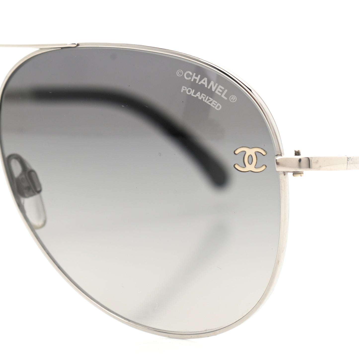 Metal Polarized Aviator CC Sunglasses 4189-T-Q Gold