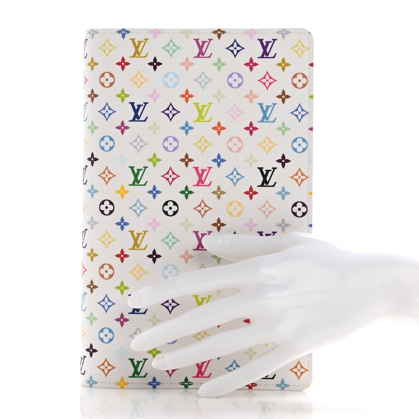 LV X TM Monogram Multicolor Emily Notebook Cover MM White