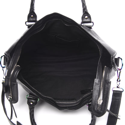 Balenciaga Chevre Iridescent Metallic Edge Hardware City Black 5 of 9
