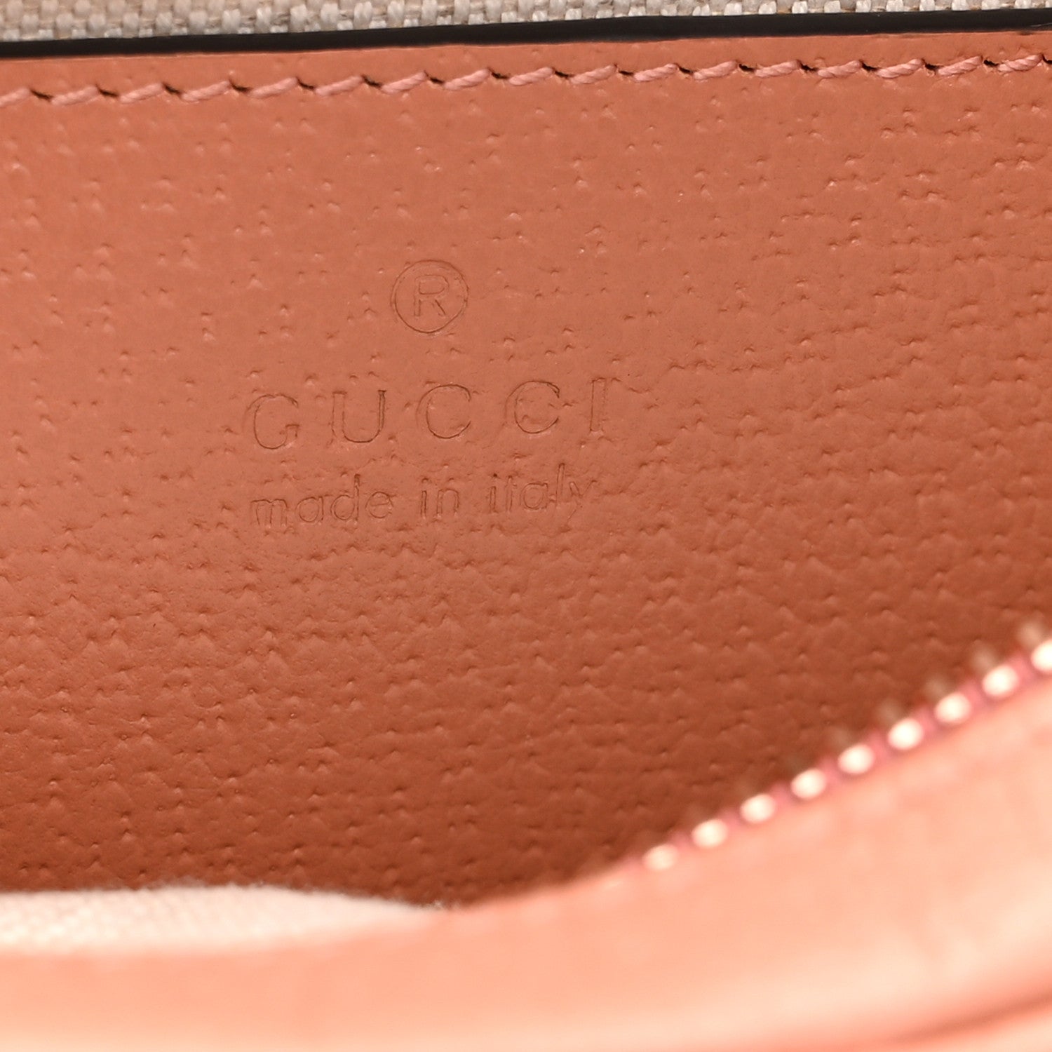 Gucci Monogram Textured Dollar Calfskin Mini Ophidia Shoulder Bag Cloche Rose Pink 6 of 10