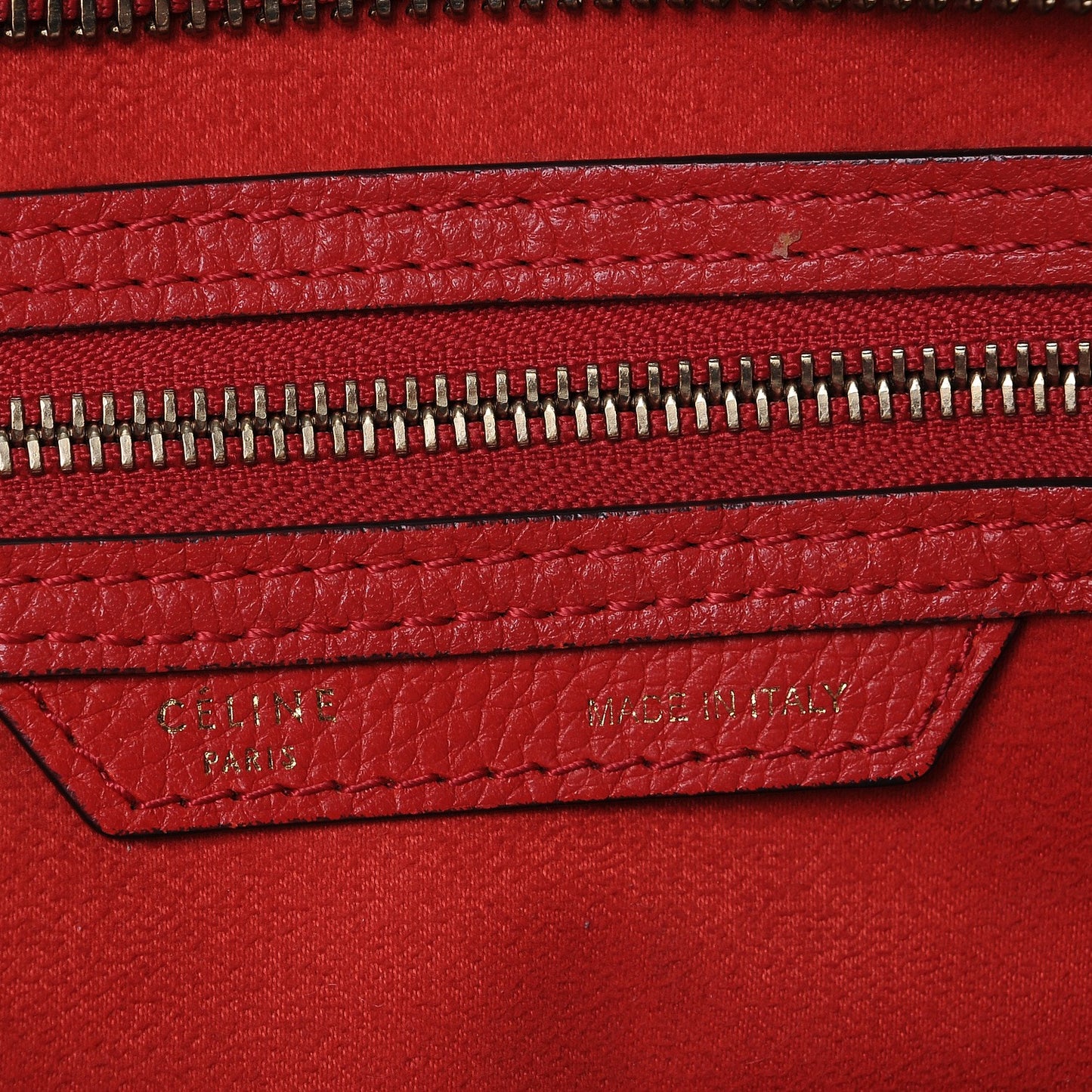 Drummed Calfskin Mini Luggage Coquelicot