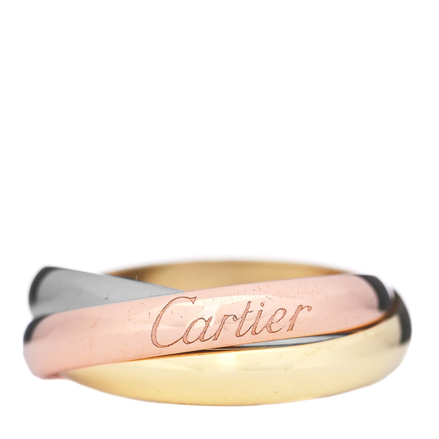 18K Pink Yellow White Gold Classic Trinity Ring 48 4.5