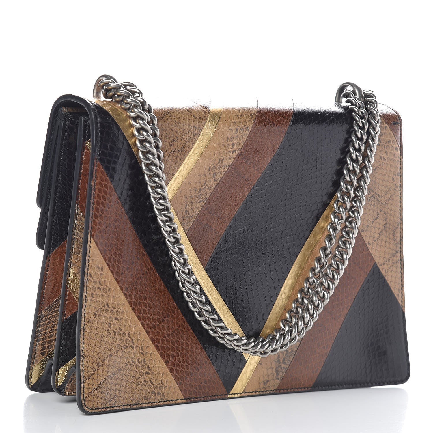 Gucci Ayers Snakeskin Chevron Medium Dionysus Shoulder Bag Multicolor 3 of 11
