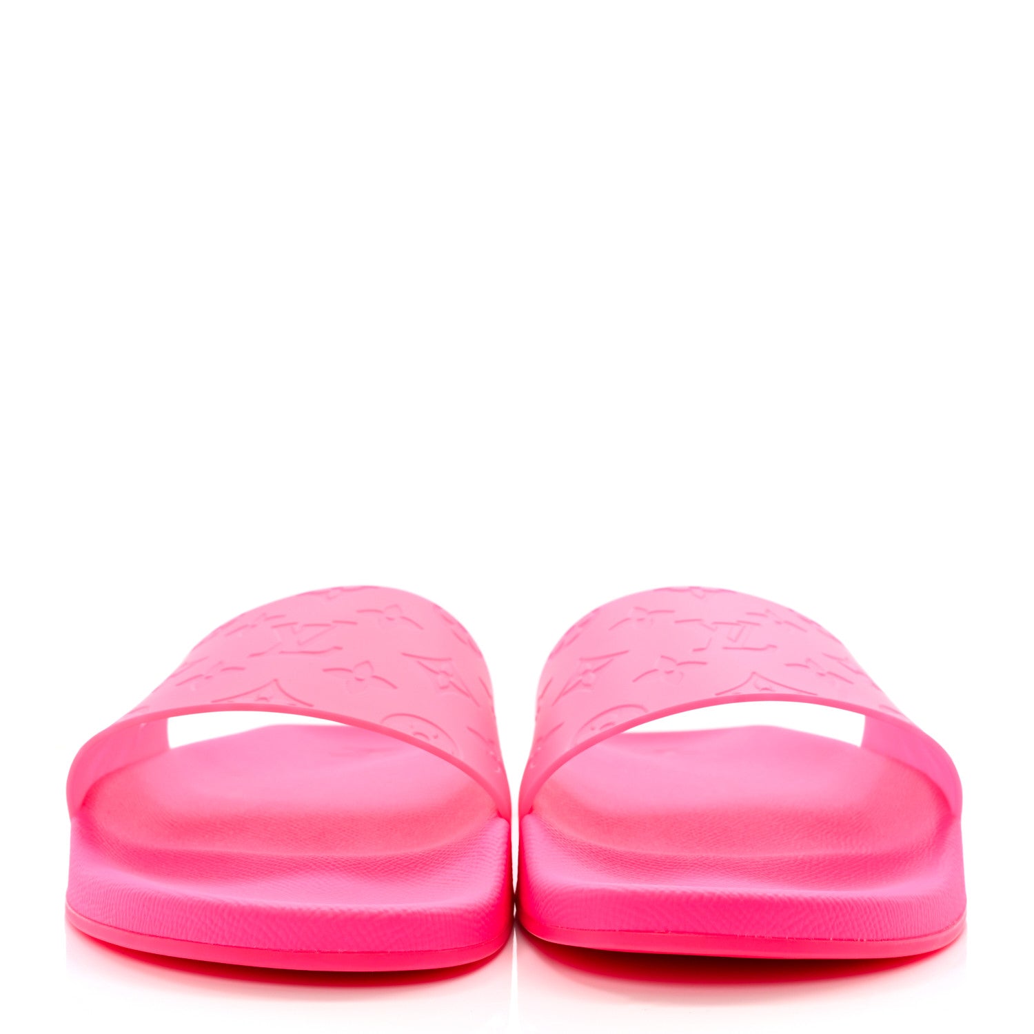 Louis Vuitton Rubber Embossed Monogram Mens Waterfront Mules 11 Pink 2 of 10