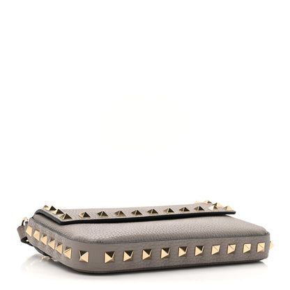 Valentino Garavani Grainy Calfskin Rockstud Crossbody Pouch Moon Taupe 4 of 12