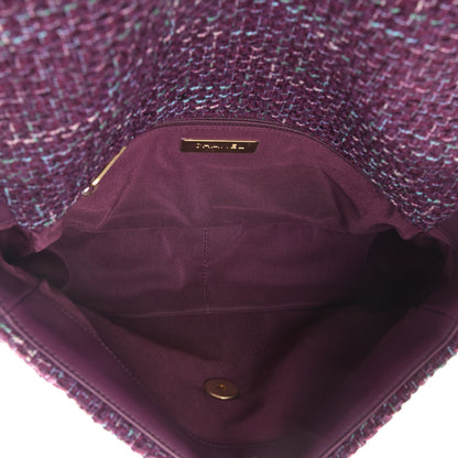 Chanel Tweed Quilted Medium Chanel 19 Flap Purple 4 of 5