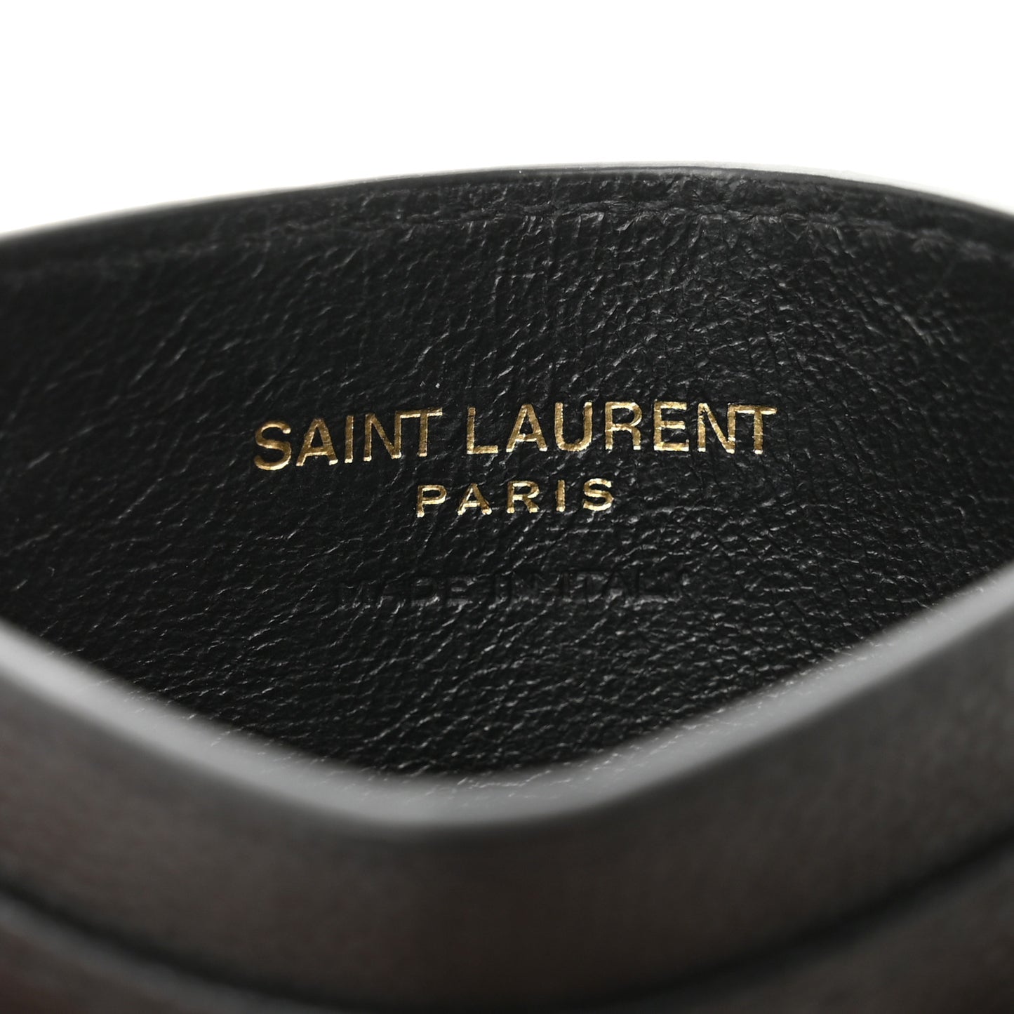 Grain De Poudre Matelasse Chevron Monogram Credit Card Case Black
