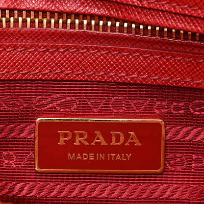 Prada Saffiano Lux Small Galleria Double Zip Tote Fuoco 8 of 12