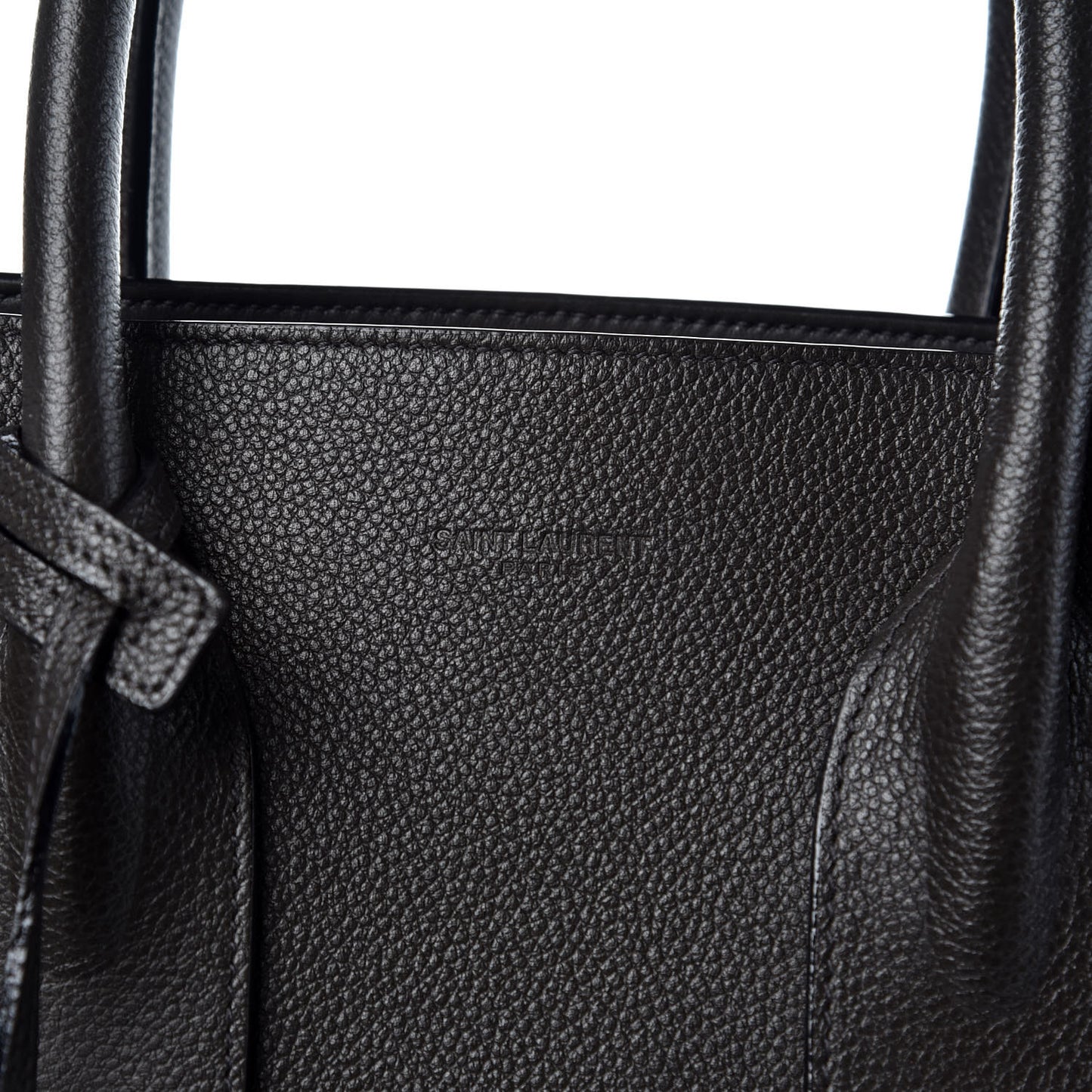 Grained Calfskin Small Sac De Jour Coal