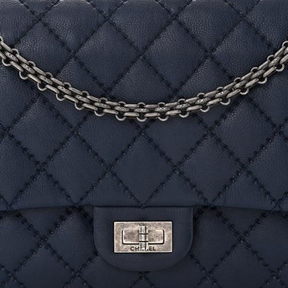 Chanel Calfskin Stitched 2.55 Reissue 226 Flap Navy 8 of 11