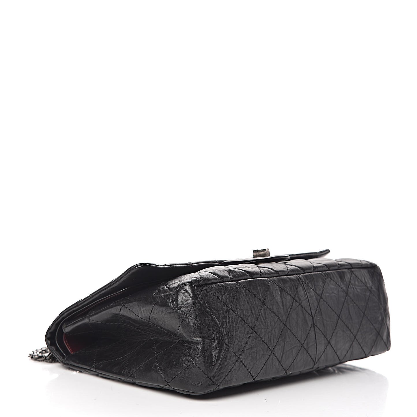 Aged Calfskin Quilted 2.55 Reissue 227 Flap Black