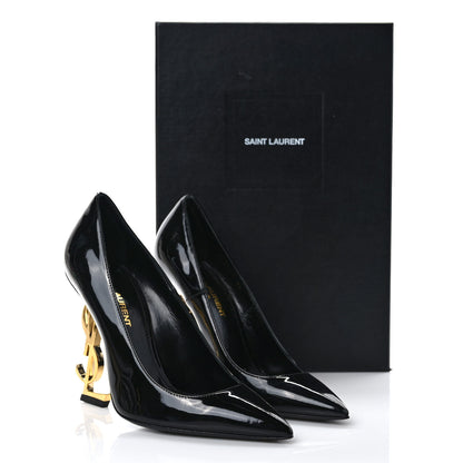 Saint Laurent Patent Calfskin Opyum 110 Pumps 35 Black Gold 8 of 8