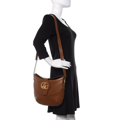Gucci Boarded Plutone Calfskin Medium Arli Shoulder Bag Nocciola 2 of 9