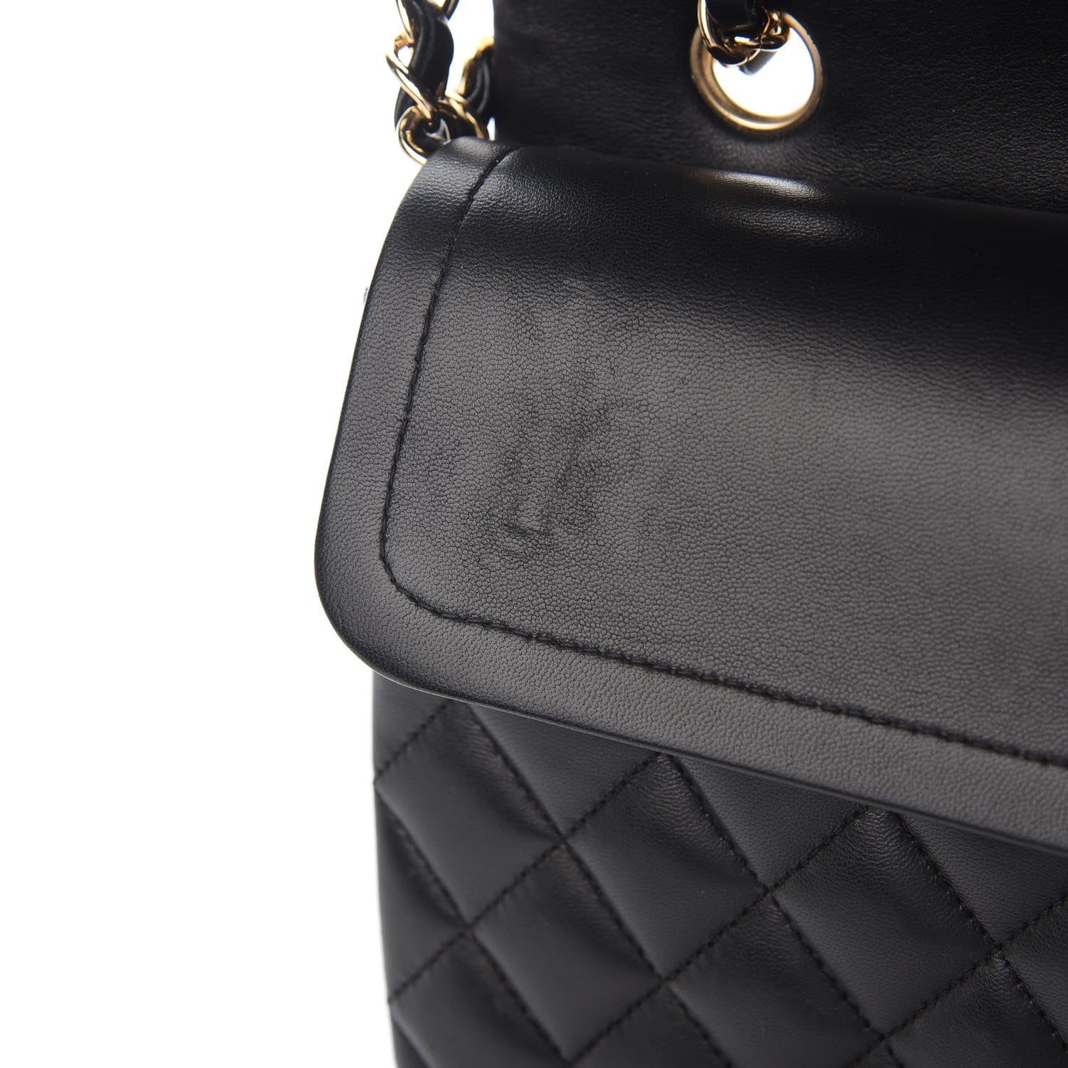 Chanel Lambskin Quilted Medium Double Flap Black 9 of 9