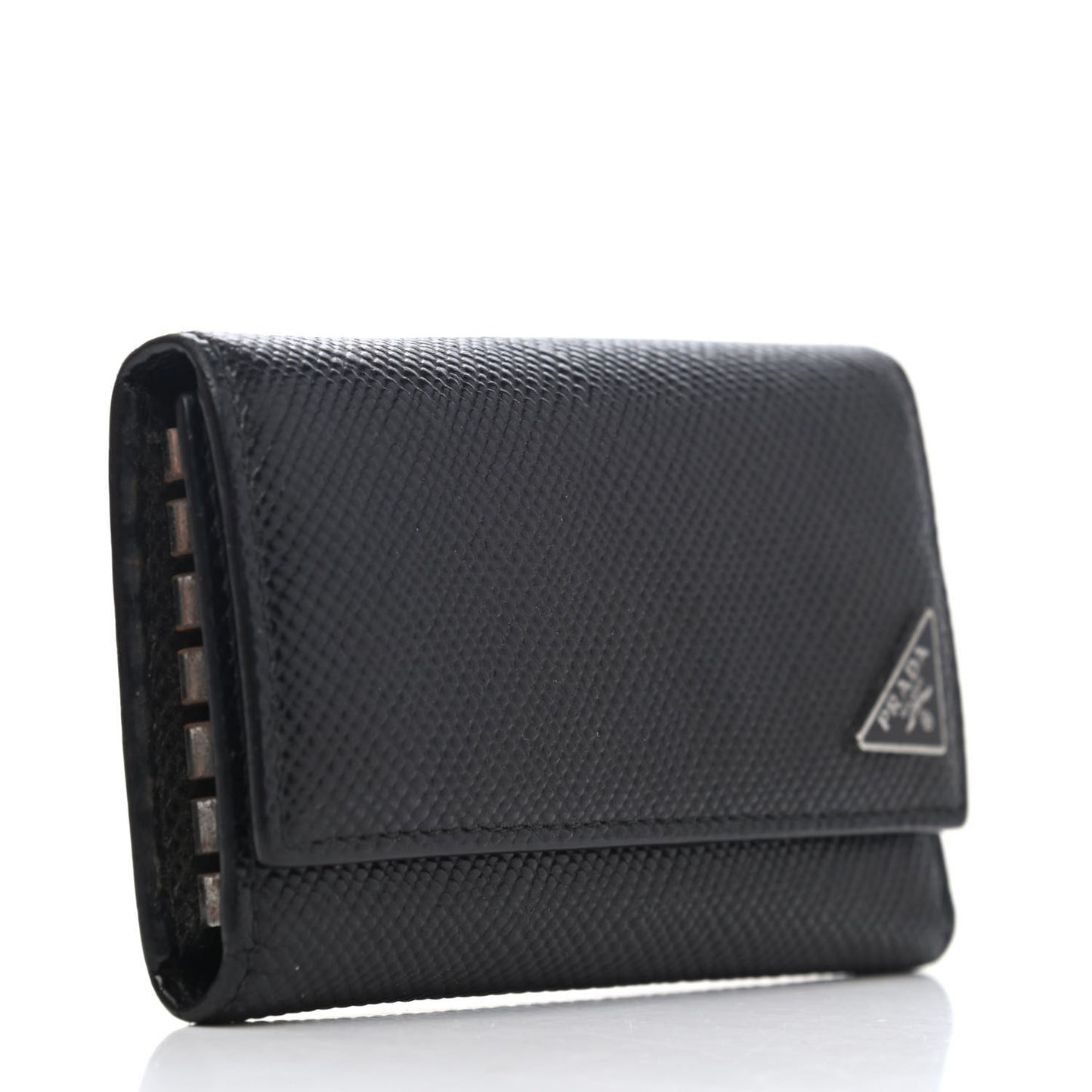 Saffiano 6 Key Holder Black