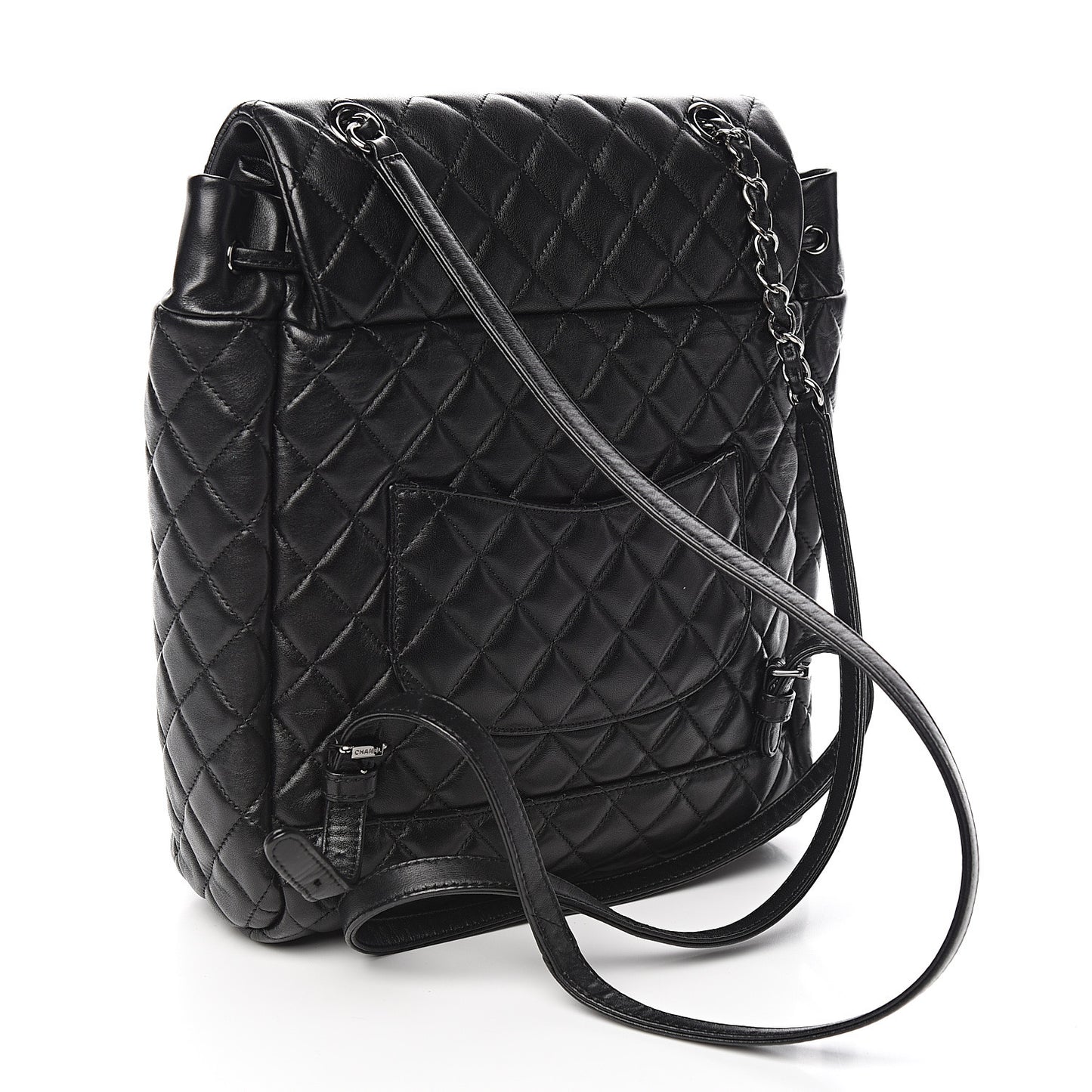 Lambskin Quilted Large Urban Spirit Backpack Black