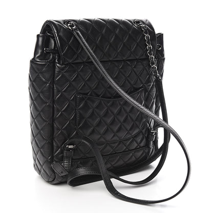 Chanel Lambskin Quilted Large Urban Spirit Backpack Black 2 of 9