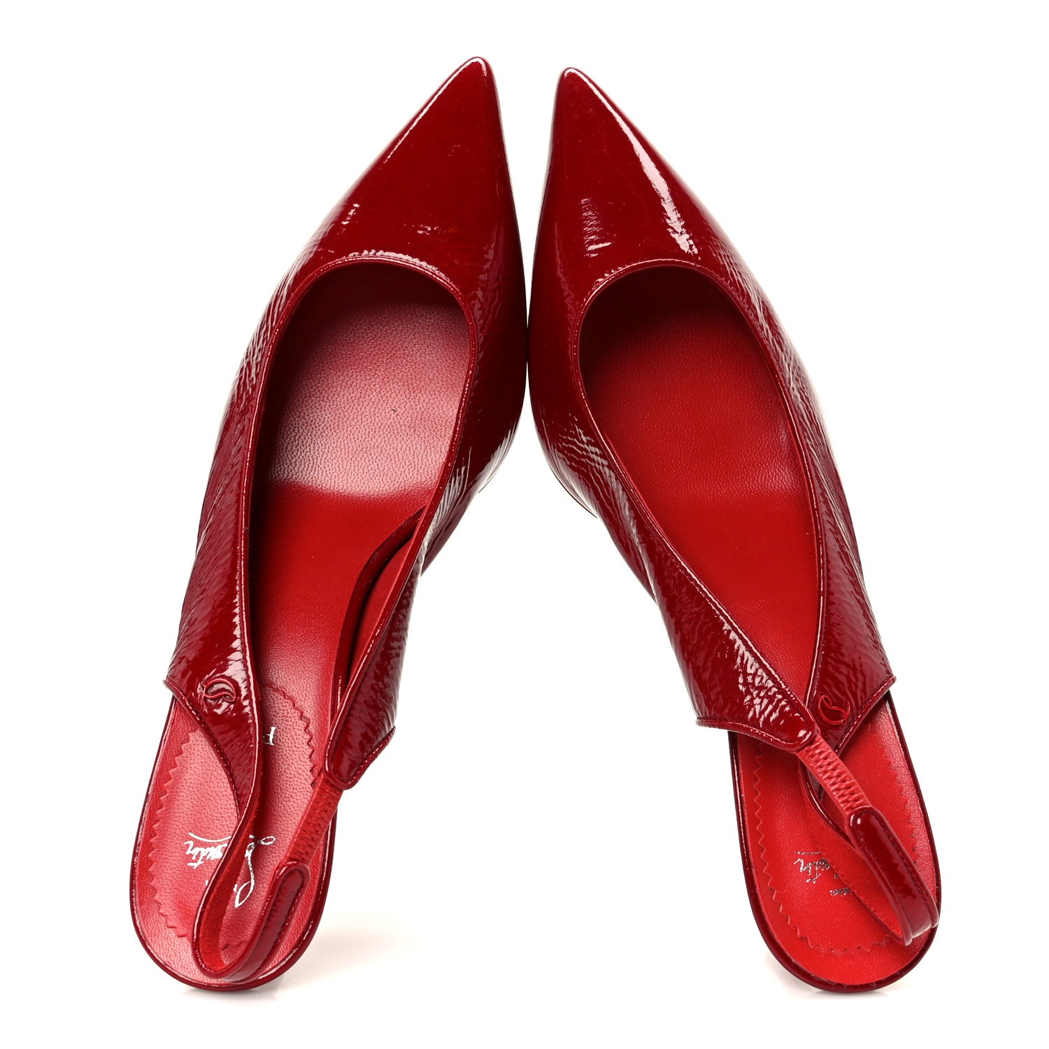 Christian Louboutin Patent Vogue Sporty Kate 55 Slingback 40.5 Loubi 2 of 9