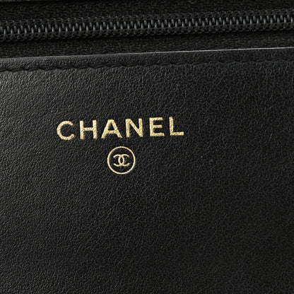 Chanel Caviar Quilted Boy Wallet On Chain WOC Black 6 of 15