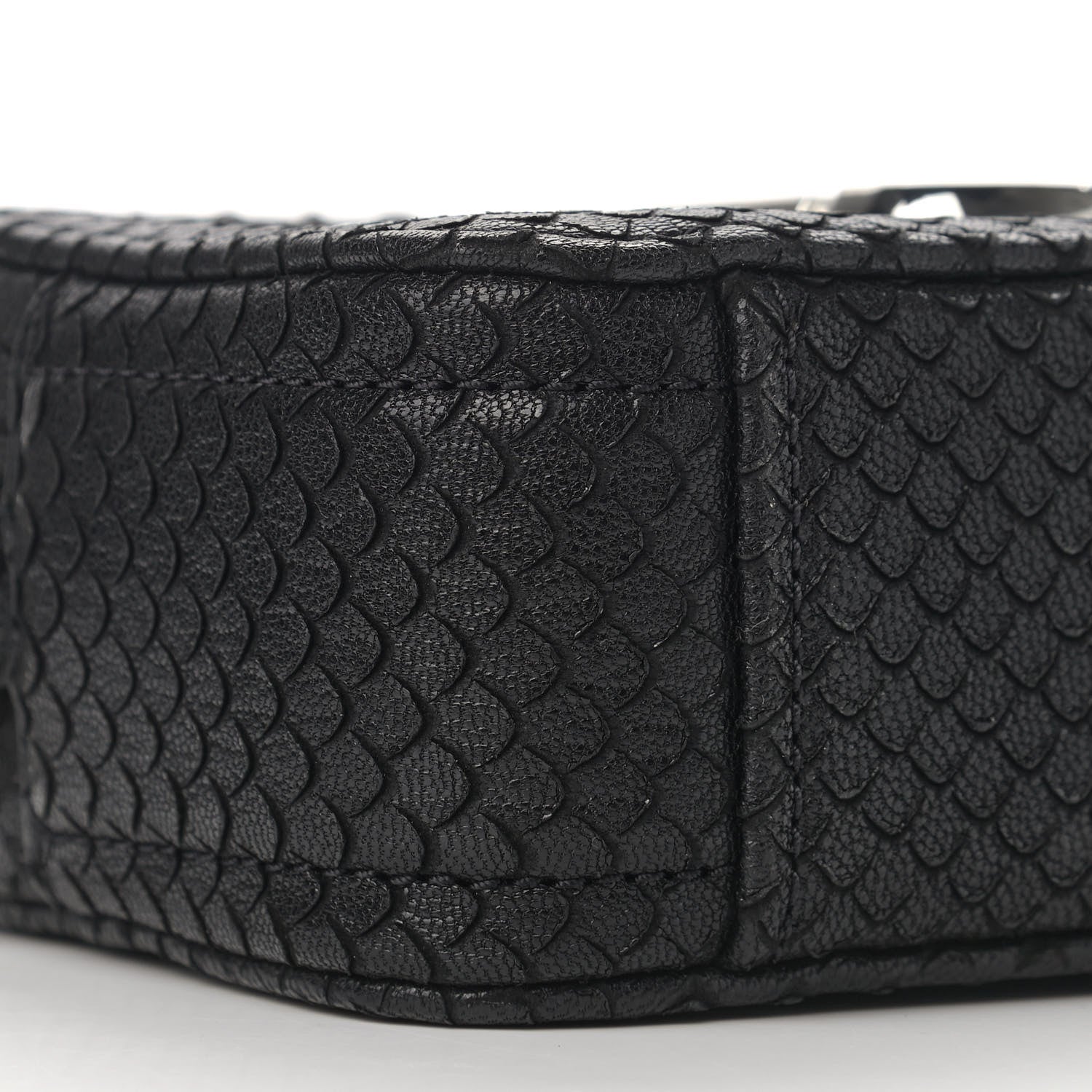 Marc Jacobs Goatskin Python Print The Softshot 17 Bag Black 7 of 8