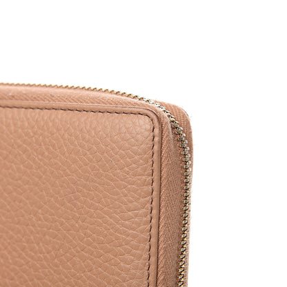 Gucci Pebbled Calfskin Soho Zip Around Wallet Camelia 9 of 15