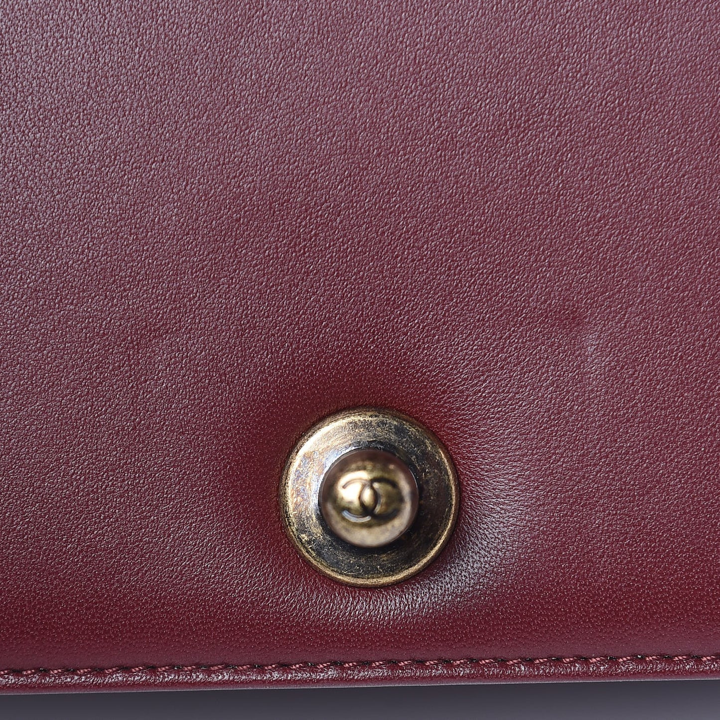 Lambskin Quilted Medium Boy Studded Handle Flap Burgundy Gold