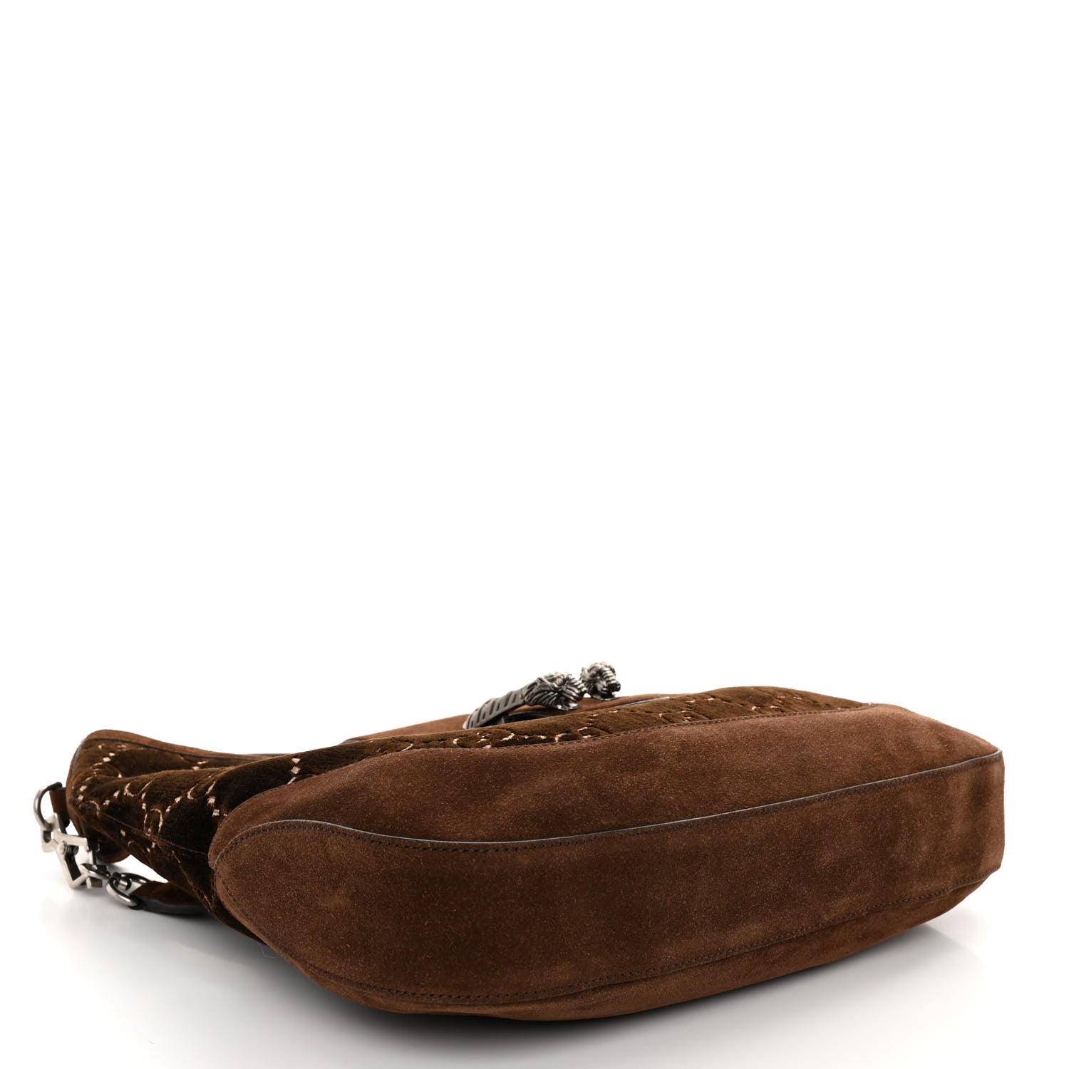 Gucci Velvet GG Monogram Web Medium Dionysus Hobo Brown 4 of 10