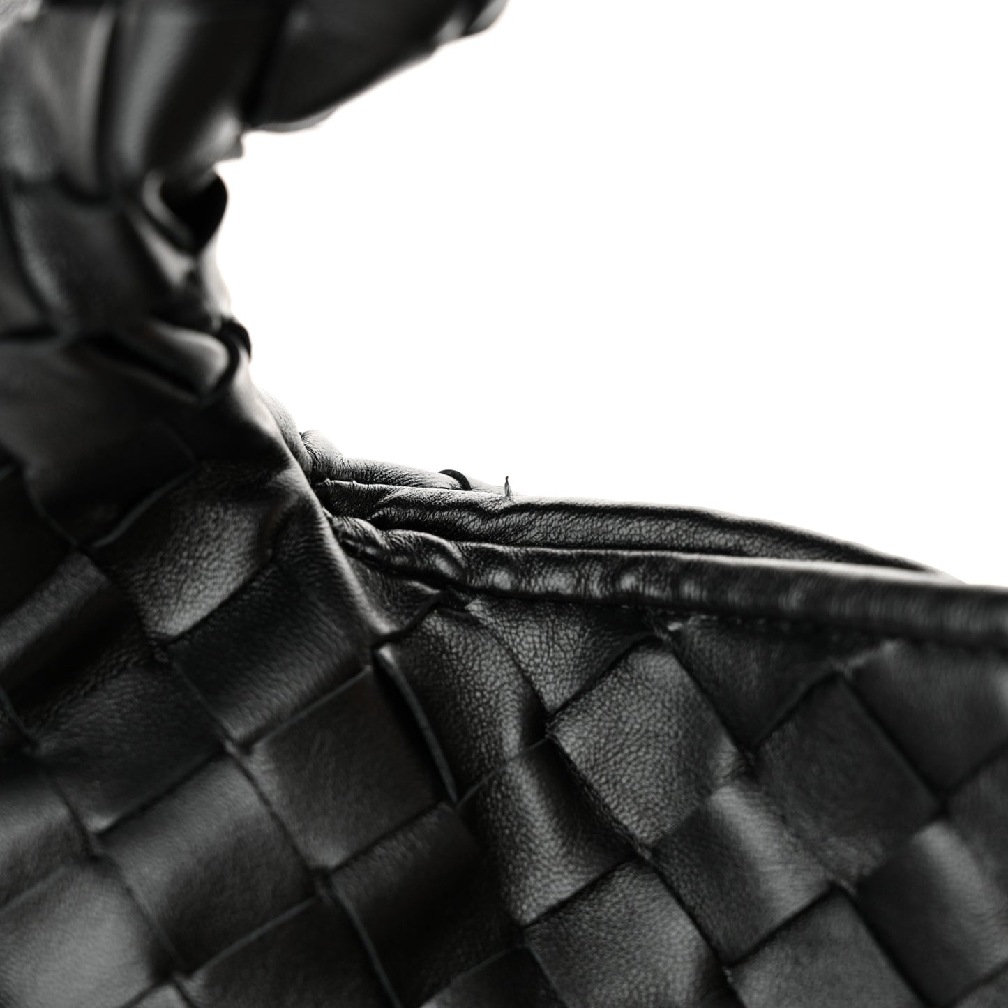 Calfskin Intrecciato Small Hop Black