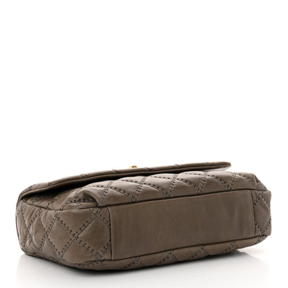 Chanel Calfskin Quilted Retro Chain Flap Dark Grey 4 of 15