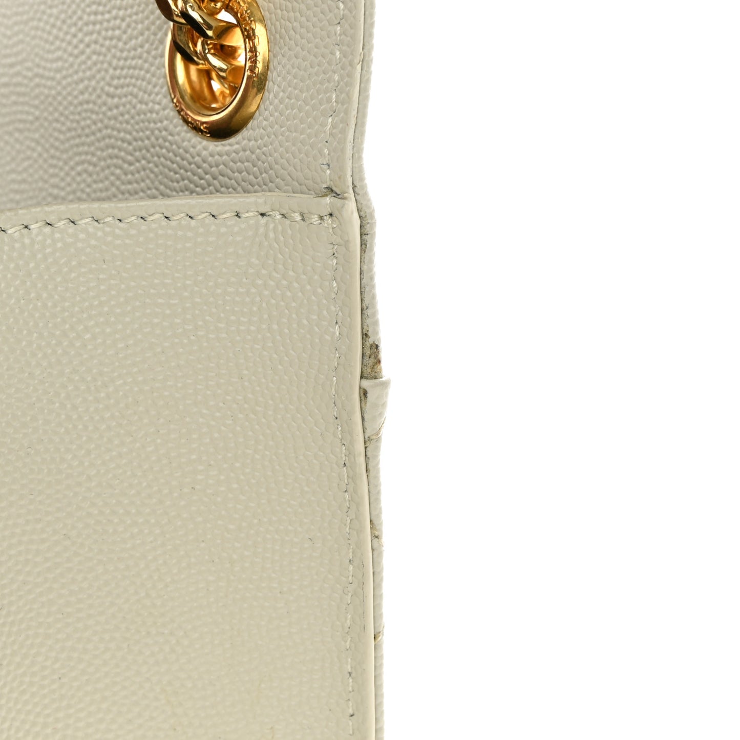 Grain De Poudre Textured Mixed Matelasse Medium Triquilt Monogram Satchel Crema Soft