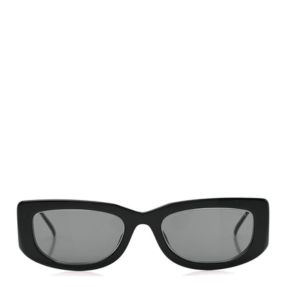 Prada Acetate Sunglasses SPR 14Y Black Slate Gray 2 of 8