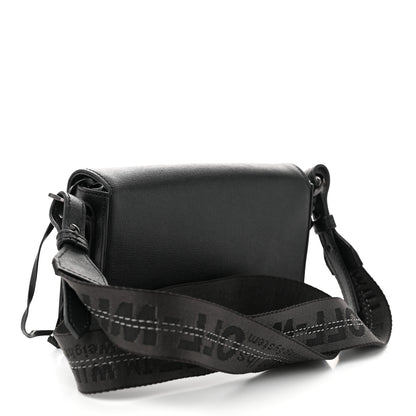 Off-White Saffiano Striped Mini Diag Binder Clip Bag Black White 3 of 11