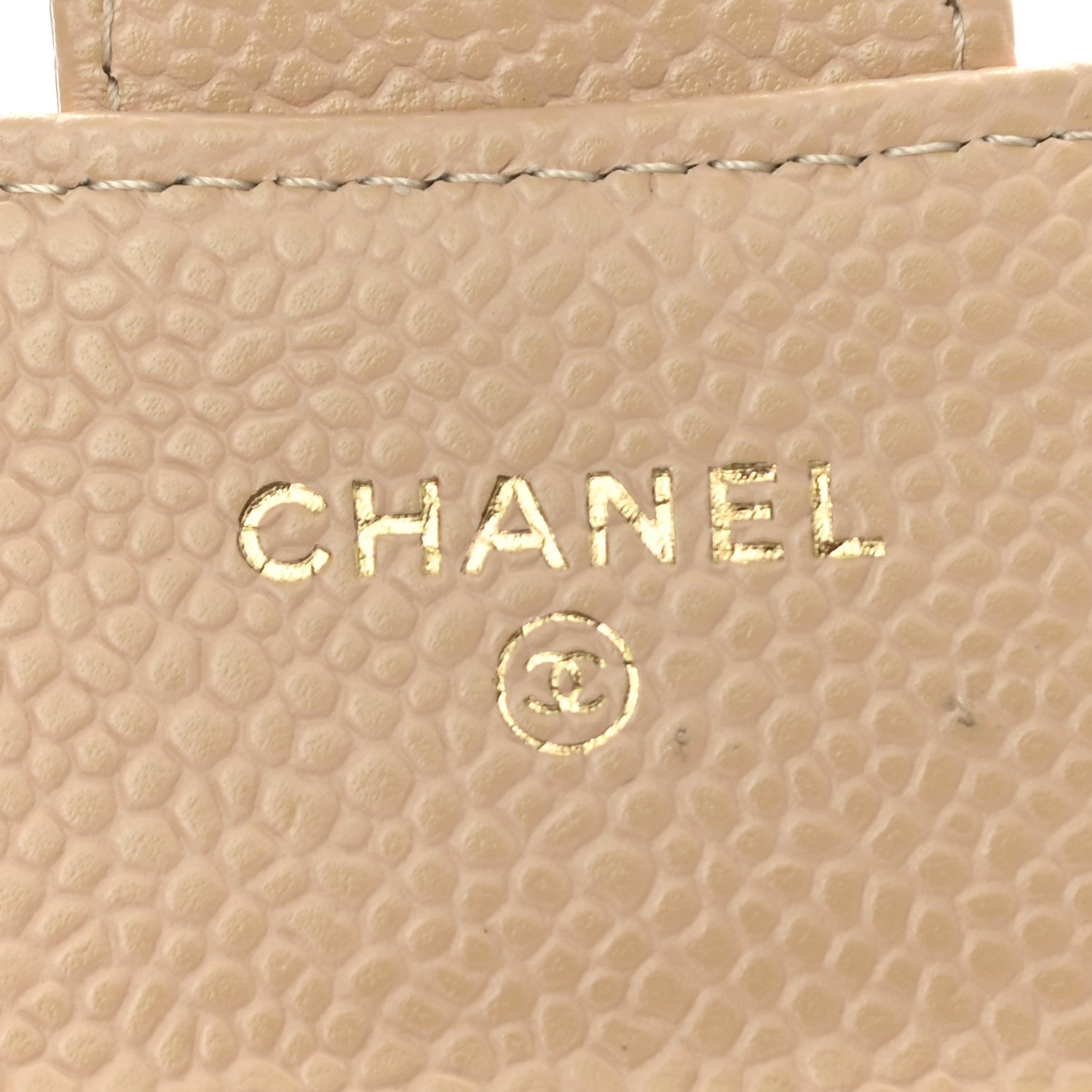Chanel Caviar Quilted Flap Card Holder Wallet Beige 6 of 8