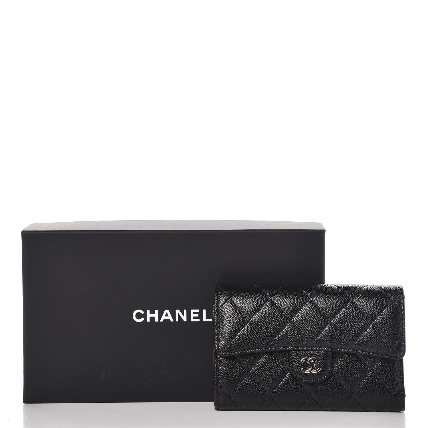 Chanel Caviar Quilted Medium Flap Wallet Black 9 of 9