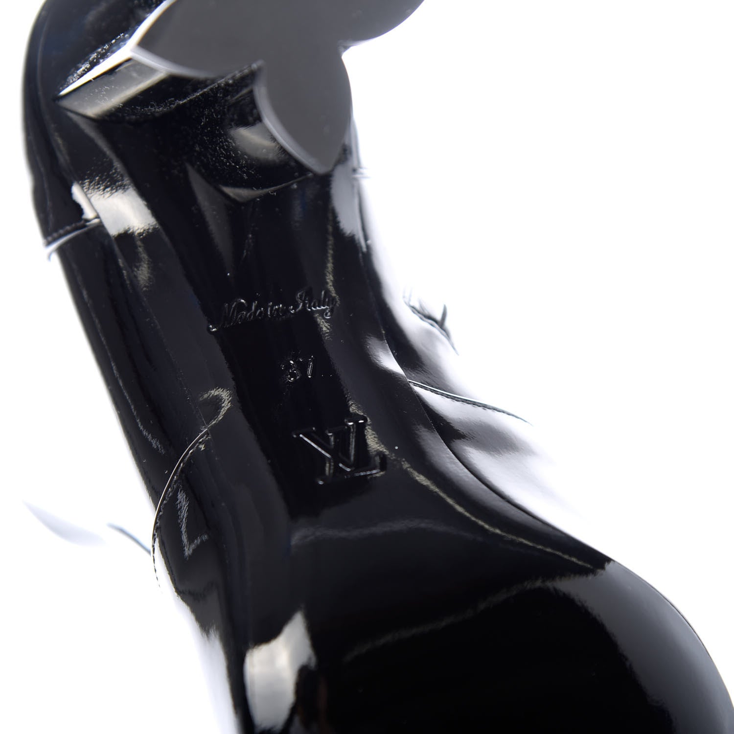 Louis Vuitton Patent Silhouette Ankle Boots 37 Black 9 of 10